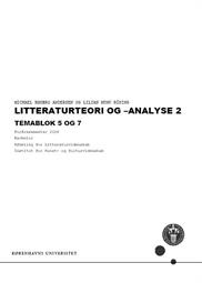 Litteraturteori og -analyse 2. Temablok 5 og 7 FS26