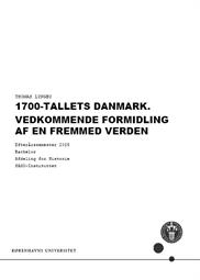 1700-tallets Danmark. Vedkommende formidling af en fremmed verden (BA-område 3) ES25