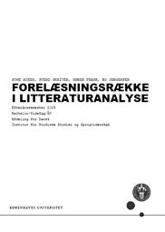 Forelæsningsrække i litteraturanalyse ES25