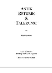 Antik Retorik & Talekunst FS26