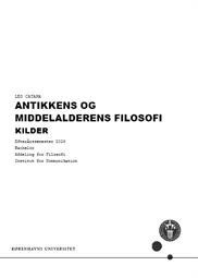 Antikkens og middelalderens filosofi. Kilder ES26