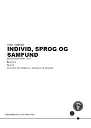 Individ, sprog og samfund ES26 (Tværfagligt)